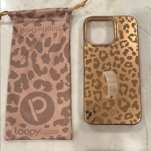 Loopy Case 14 Pro Max Rose Gold Leopard
